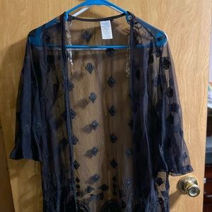 Black lace cardigan